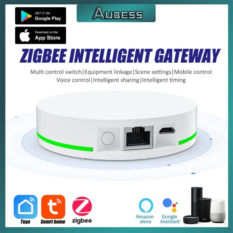 

Умный шлюз Tuya Zigbee 3,0, центральный контрольный шлюз, устройство для умного дома, умное управление жизнью