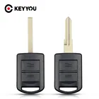 KEYYOU 2 кнопки необработанное лезвие для Opel Vauxhall Corsa Tigra Agila Meriva комбо сменный пульт дистанционного управления Корпус автомобильные аксессуары