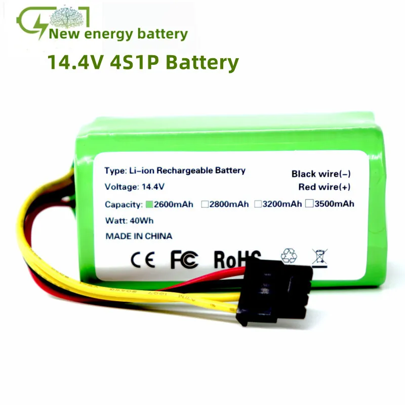 

18650 4S1P 14.4V 2600nAh Li-Ion Battery for Cecotec Conga 1290 1390 1490 1590 Vacuum Cleaner Genio deluxe 370 gutrend echo 520