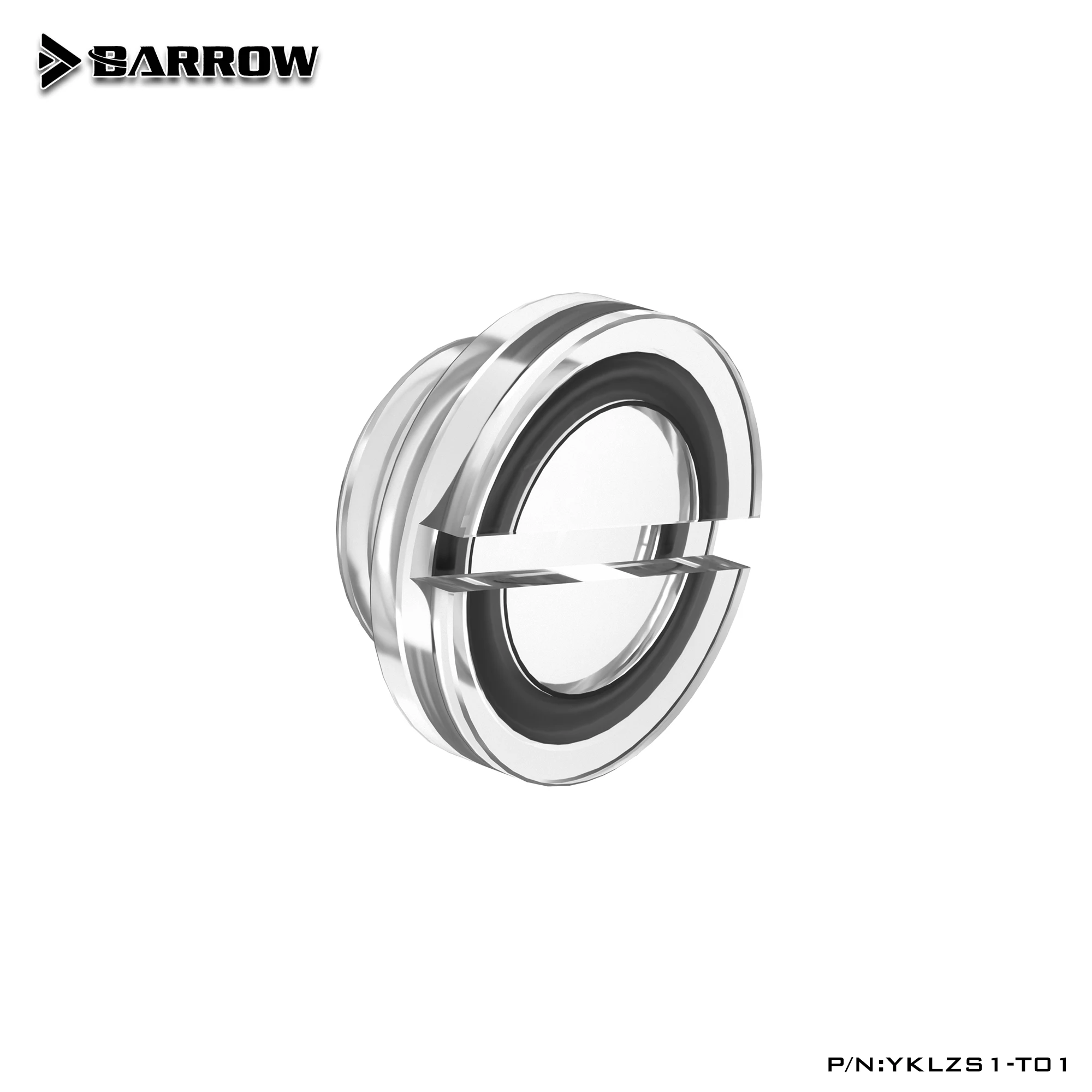 

Barrow Water Cooling Fittings YKLZS1-T01,G1/4'' Acrylic Water Cooling Plug,Coins Can Be Used To Twist The Plug