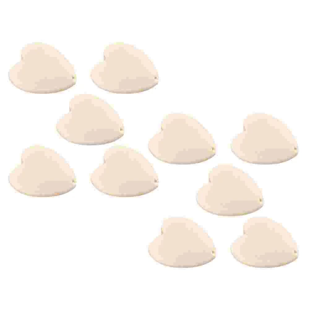 

50PCS Manual Decor DIY Loving-heart Wood Block Wooden DIY Necklace Beaded Material for Studio DIY Shop Home