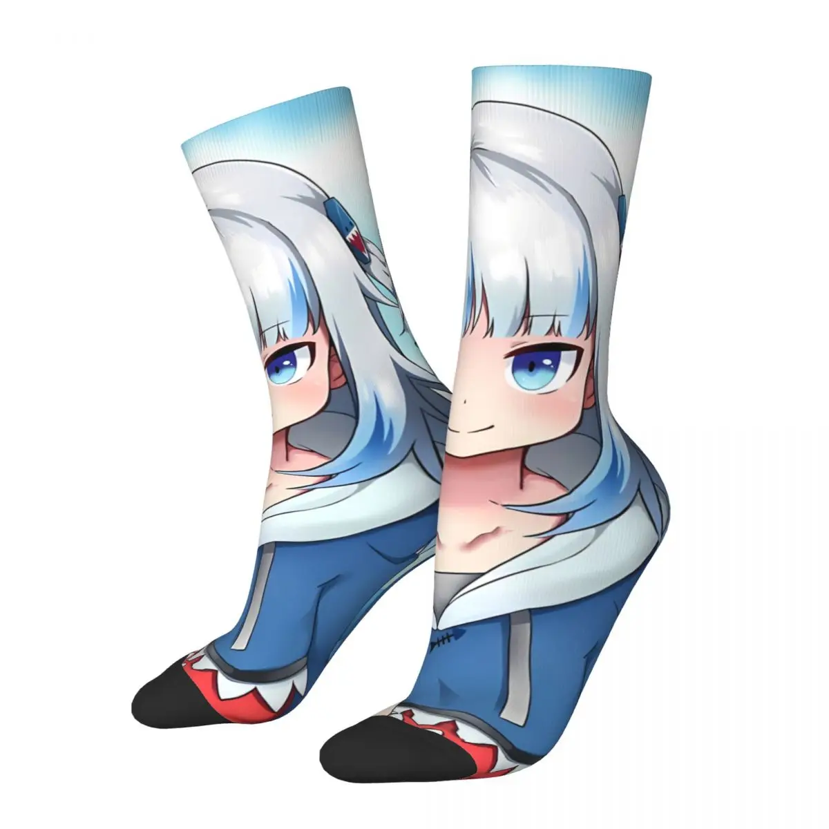

Носки Gawr Gura Shark Hololive с рисунком из мультфильма