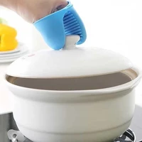 1pc kitchen silicone heat resistant gloves clips insulation non stick anti slip pot bowel holder clip cooking baking oven mitts
