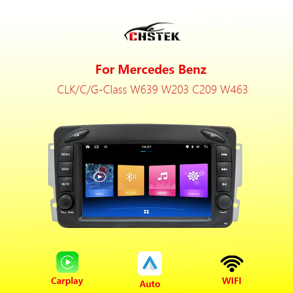 Автомобильный радиоприемник для Mercedes Benz CLK/C/G-Class Viano Vito C180 W203 W209 W463 W208 W639 Carplay Bluetooth