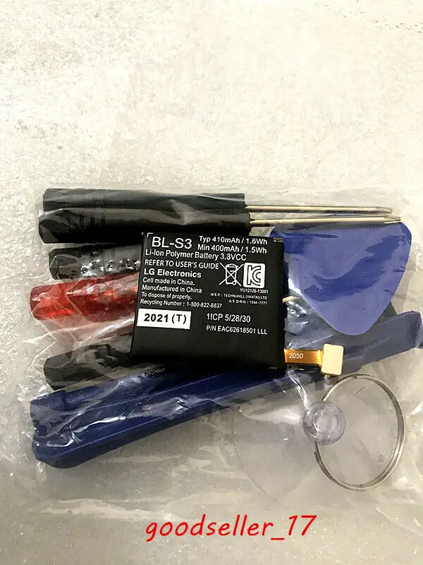 

Новый аккумулятор для LG G Watch r w110 w150 Urbane Watch 410 мАч Вт/ч + Инструменты