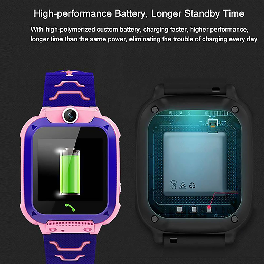 Детские Смарт-часы с сенсорным экраном 1 44 дюйма GPS-навигацией аккумулятором 400