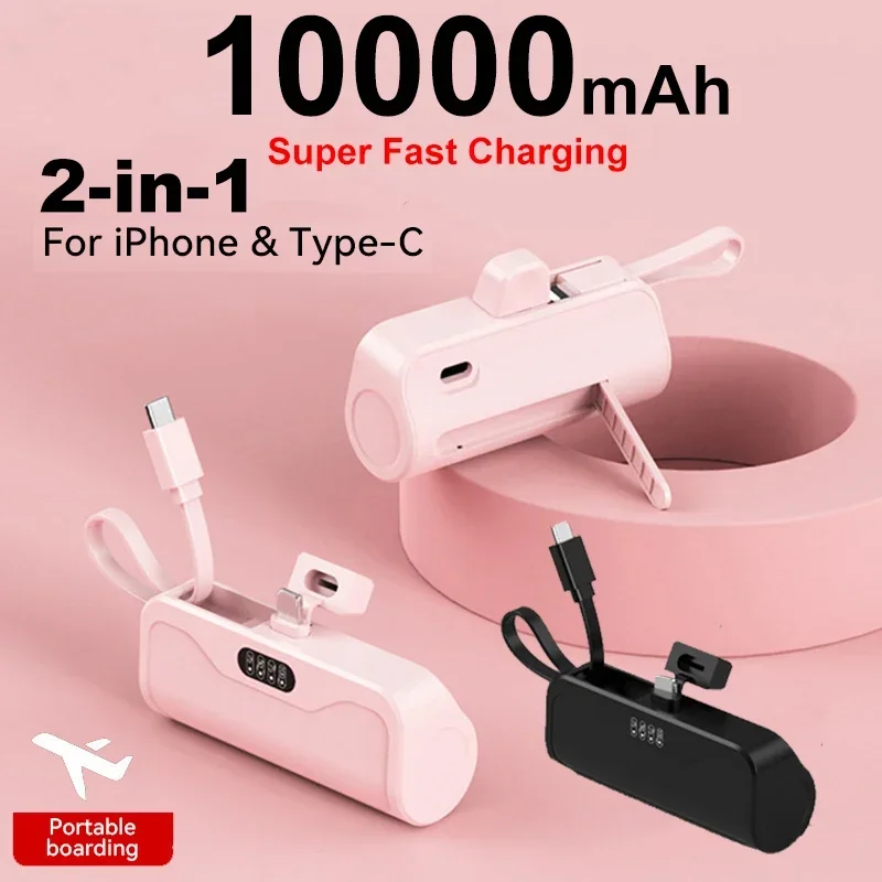 

New 22W PowerBank 10000mAh Mini Portable Super Fast Charging External Battery PowerBank Type-C IOS For iPhone Samsung Huawei Xia