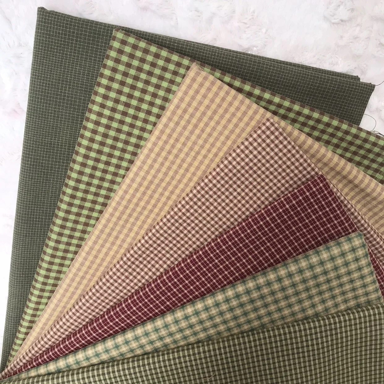 50x70cmYarn-крашеная винтажная ткань в клетку полиэстер хлопчатобумажная для мужской
