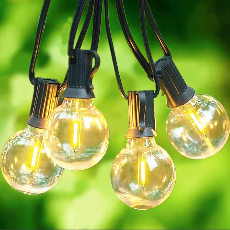 

G40 Led String Lights Christmas Lights Outdoor Shatterproof Bulb Garden Party Lights Wedding Christmas Decorations Fairy Lights