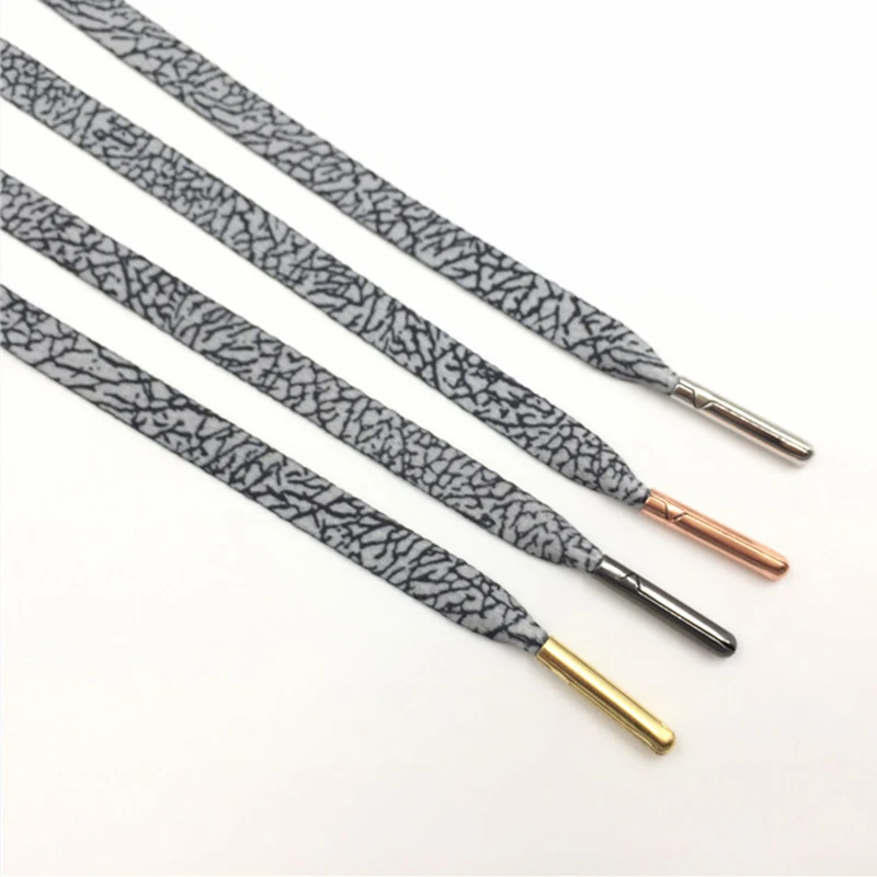 Weiou Popular Elephant Printed Shoelaces Plain Flat Burst Lines Shoe Lace Monolayer Sublimated Ribbons Decor Boot Laces Strings