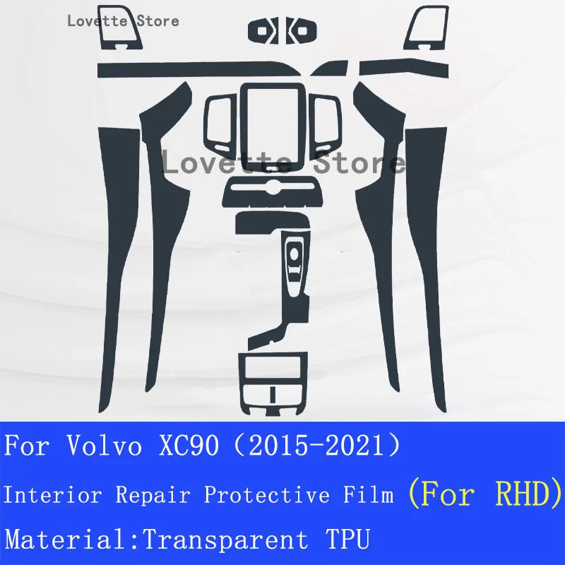 Для Volvo XC90 2015-2021 Автомобильный GPS навигатор Защитный ЖК-инструмент ТПУ защитный