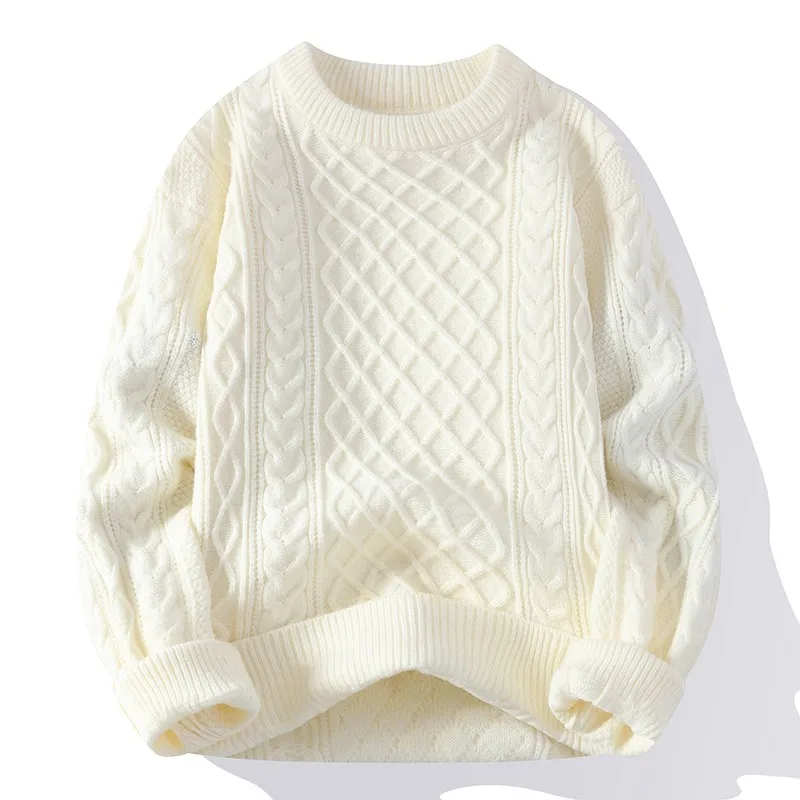 

Solid Men `s Sweater Vintage Korean Luxury Clothing Male Clothes Pullover Knitted Top Sale New in Knitwear Mens Jumper 2023 New