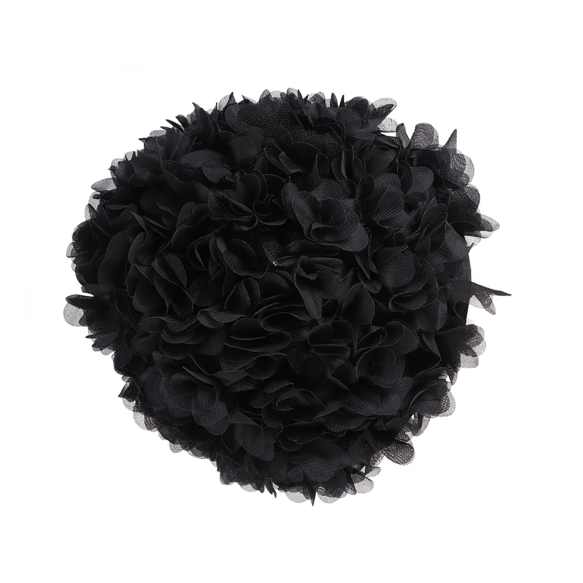 

3D Flower Petals Shaped Swim Fashion Swimming Hat Adults Bathing Black