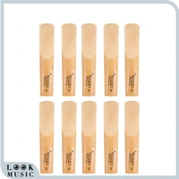 10pcs1set saxophone reeds strength 2 02 53 0 bb soprano sax reeds w waterproof plastic box replacement for sax