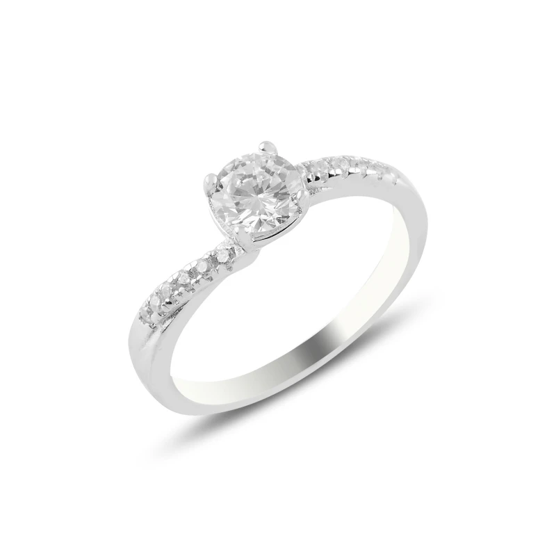 

Серебряное бриллиантовое обручальное кольцо