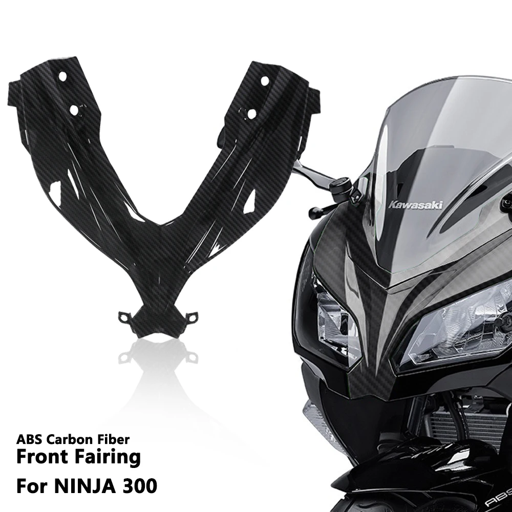 

Обтекатель передней фары с отделкой из АБС-углеродного волокна для KAWASAKI NINJA 300 EX300 2013-2016, панель для кузова мотоцикла