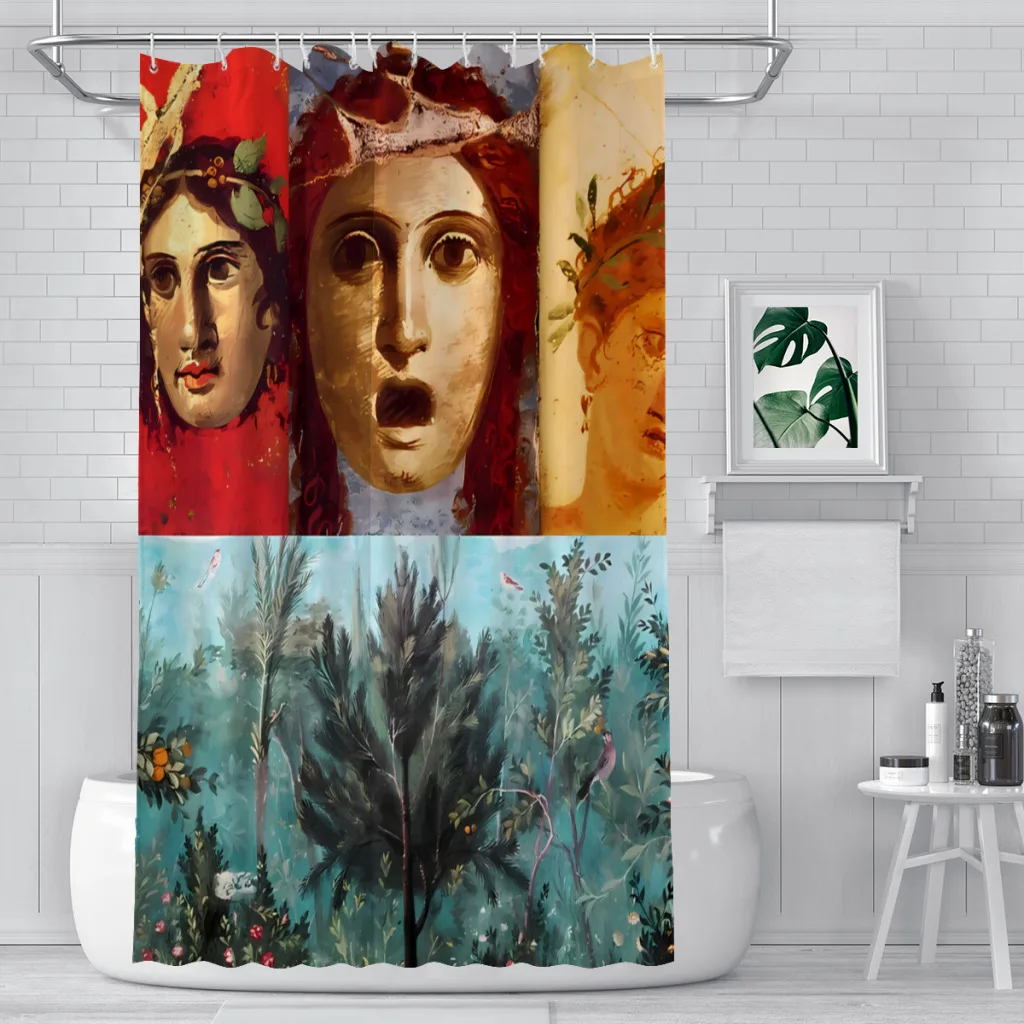 

Картины, греческий кинотеатр, цветочный сад, занавески для ванной комнаты, водонепроницаемые перегородки в виде древних римлян, Фотоэлемен...