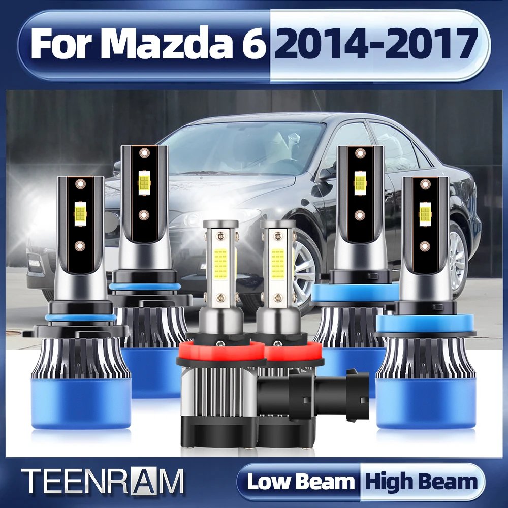 

12V H11 Led Car Headlight Bulbs 120W 20000LM Canbus Auto Lamp 9005 HB3 CSP Chip Automobiles Headlamp For Mazda 6 2014-2017
