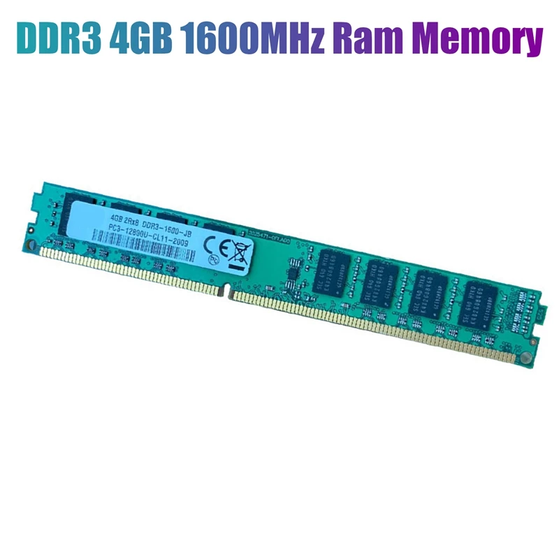 

DDR3 4GB Ram Memory Small Version 1600Mhz PC3-12800 DIMM 240 Pins Support Dual Channel For AMD Desktop RAM Memoria