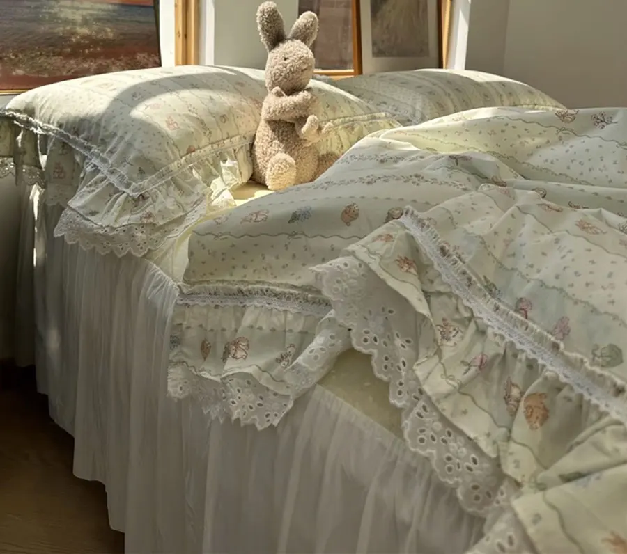 Романтическое милое цветочное оформление двойное Полноразмерное Королевский