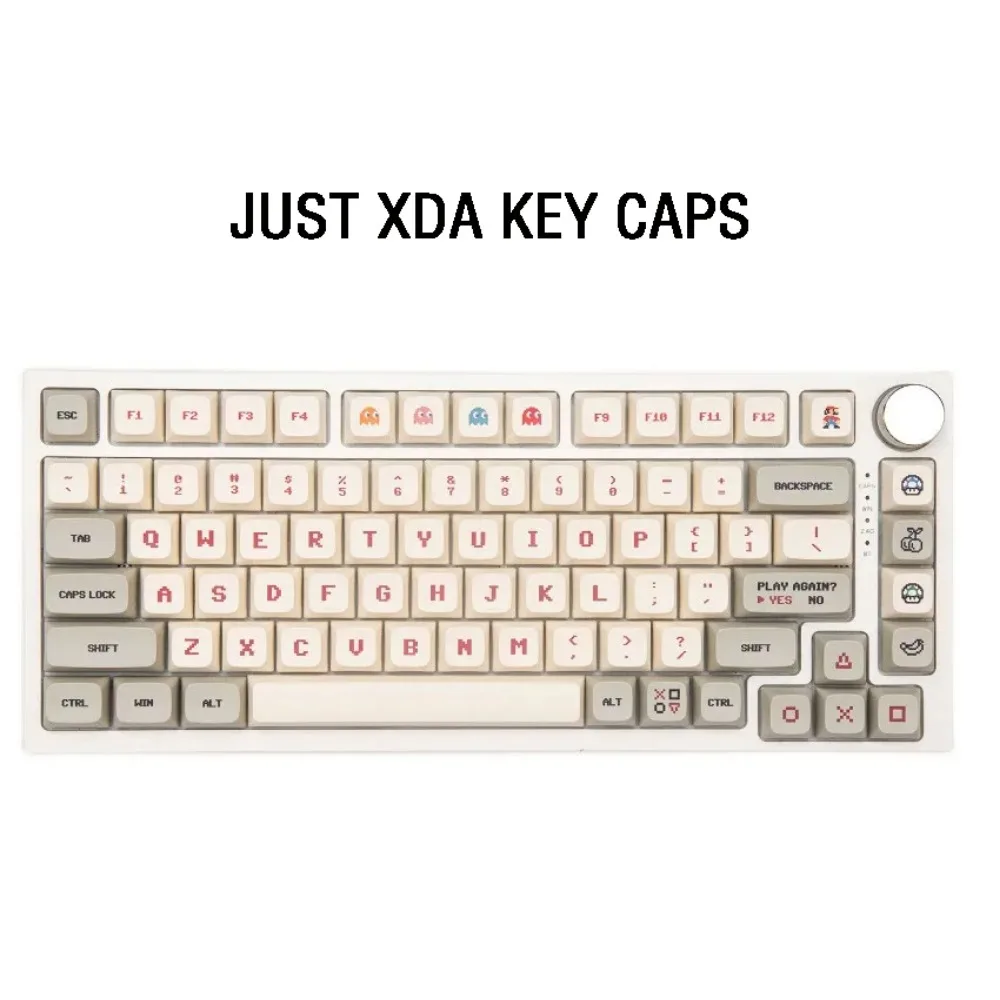 PBT термосублимация XDA профиль колпачки клавиш красный белый машина Ретро стиль