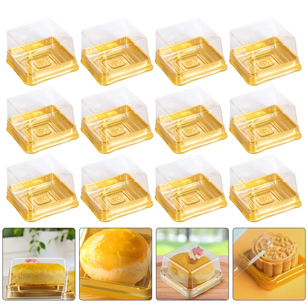 

Egg Yolk Crisp Packaging Box Round Serving Tray Moon Cake Box Individual Pie Container Lid