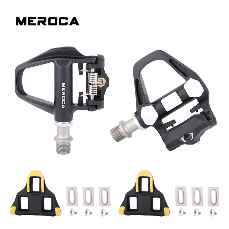 

MEROCA road bike SPD SL pedal splint self-locking clip color non-slip clipless bicycle pedal bicycle aluminum alloy pedal