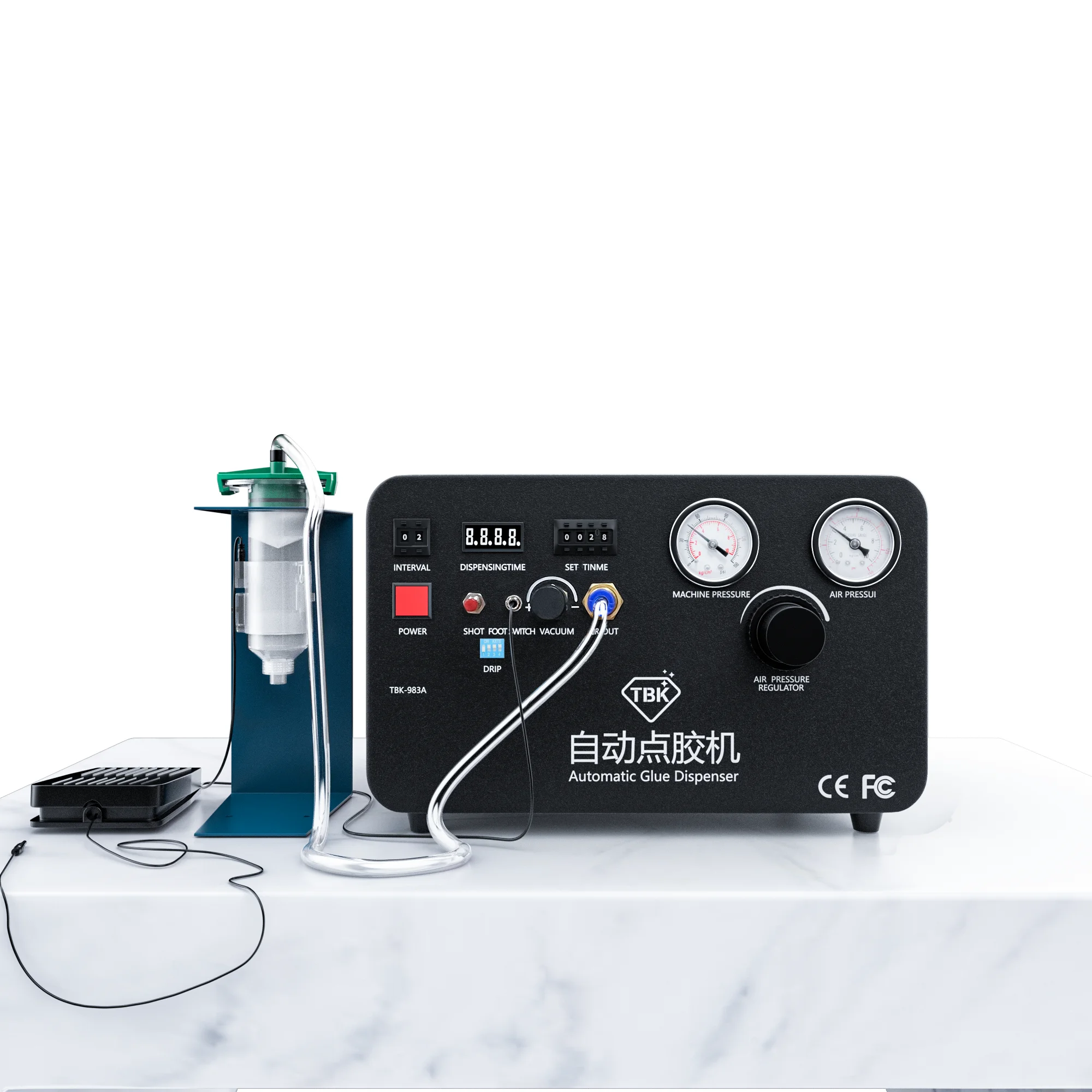 

Автоматическая машина для дозирования клея TBK 983A для iPhone, Samsung, средний кронштейн рамы, задней крышки, набор инструментов для дозирования клея