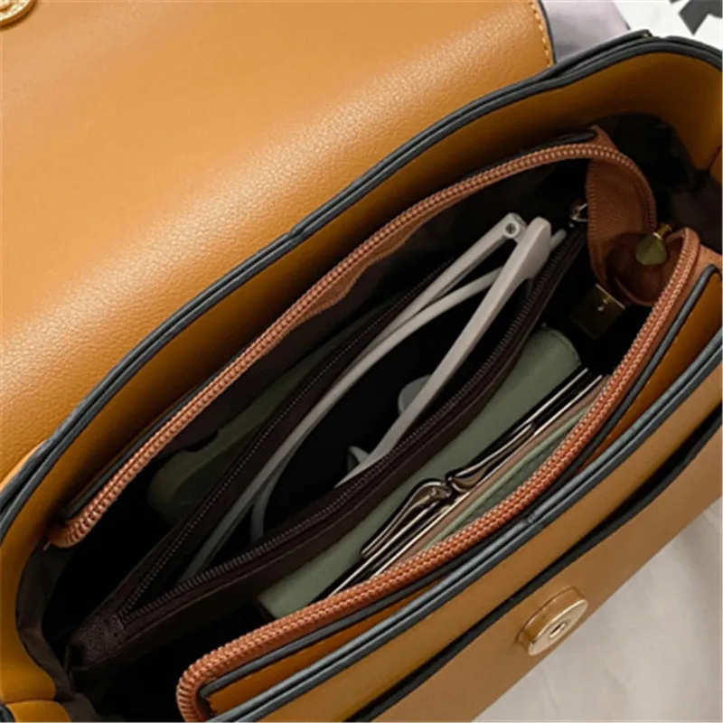 Women Bags Designer Vintage Leather Shoulder Bag Female Flap Sac A Main Crossbody Bags Ladies Messenger Bag Luxury Handbag Solid