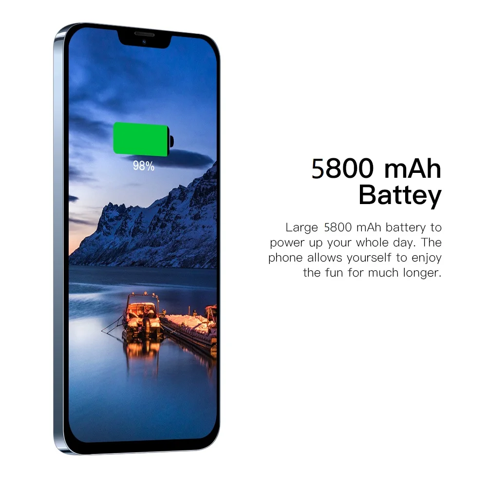 2022 i13pro max 6 7 inch smartphone 5g face recognition walkie talkie 2gb 16gb 32g 10 core mobilephone android 11 cellphone free global shipping