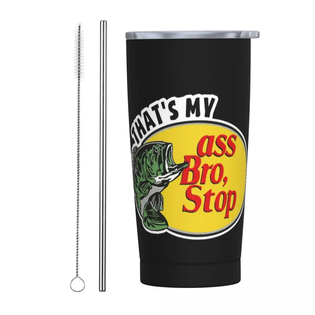 Кружка с трубочкой из нержавеющей стали двойной стенкой 20 унций