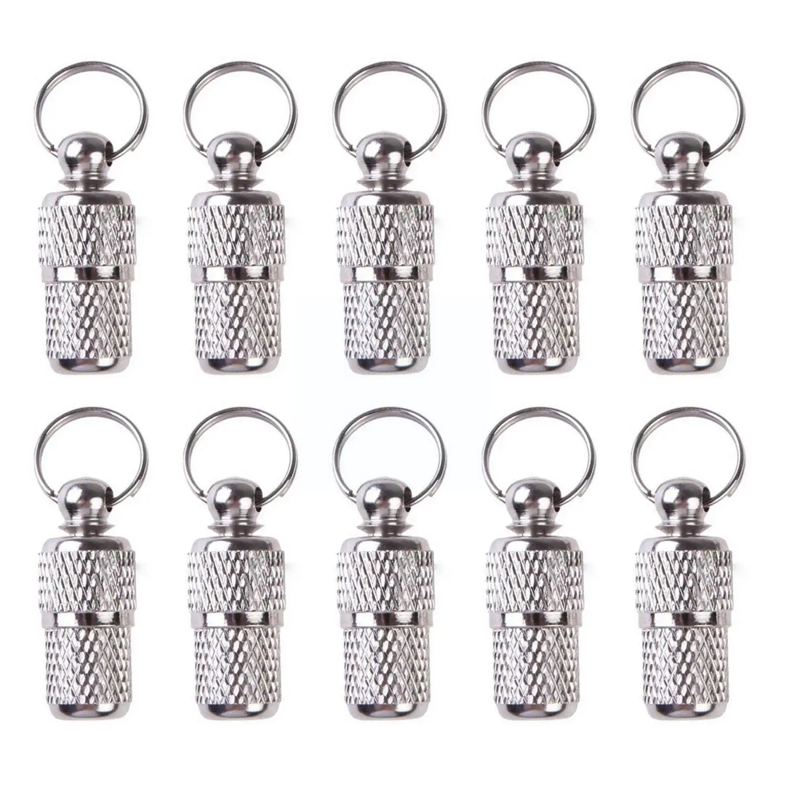 

10pcs Dog Storage Tube Anti Lost Address Label Pendants Metal Id Address Tags Collar Name Necklace Tube Pet Mini F8o3