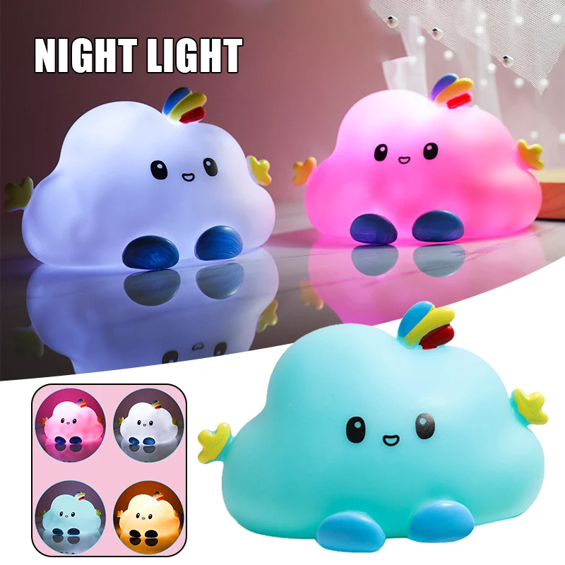 

Super Cute Cloud LED Night Light Creative Bedside Lamp Personalized Desktop Ornament for Home Living Room Bedroom MC889