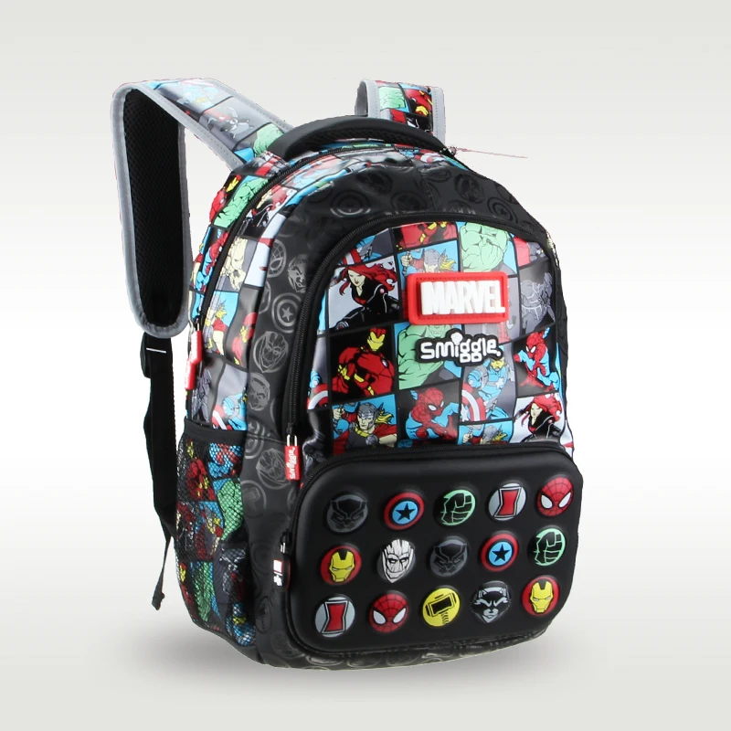 Australian Original Smiggle Spider Schoolbag Children's Backpack Boys Kids Waterproof PU Bag 7-12 Years 16 Inches