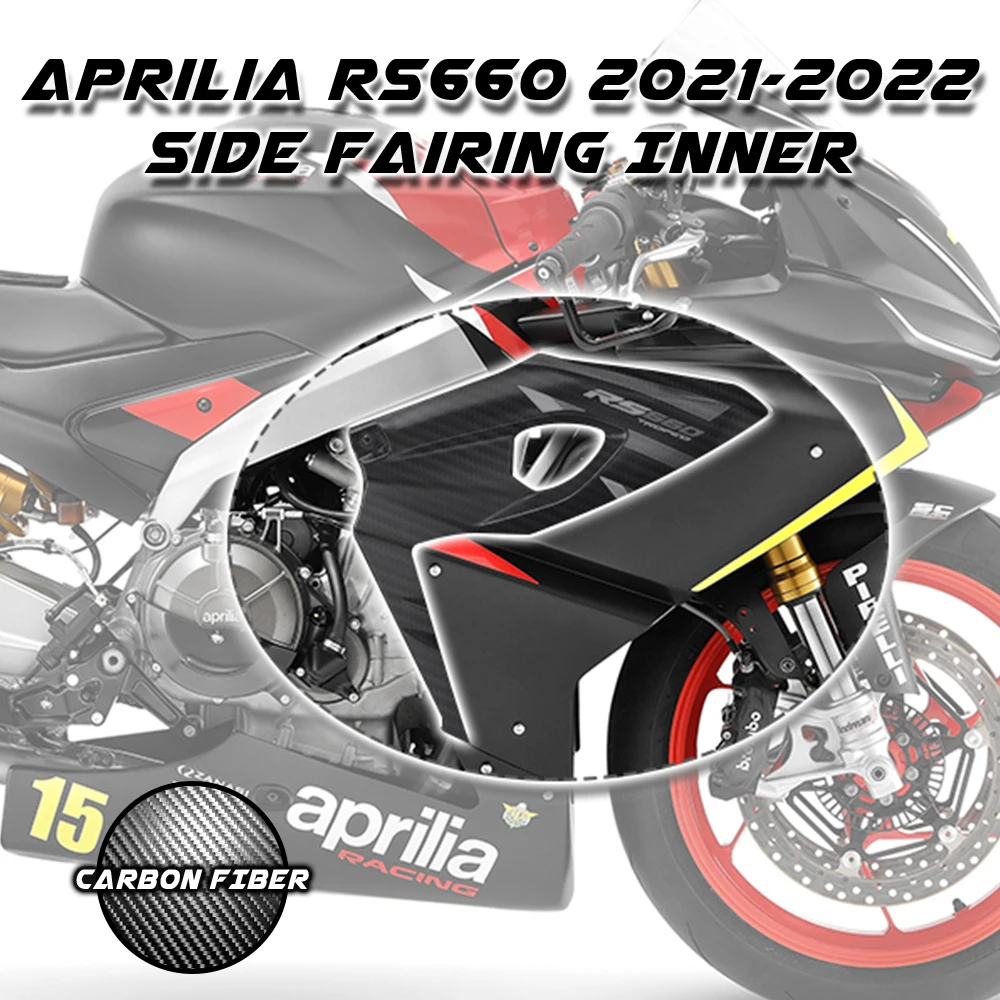 

For Aprilia RS660 RS 660 2021 2022 + 3k Carbon Fiber Side Fairing Part Kit Panels Cover Fairing Motorcycle Accessories