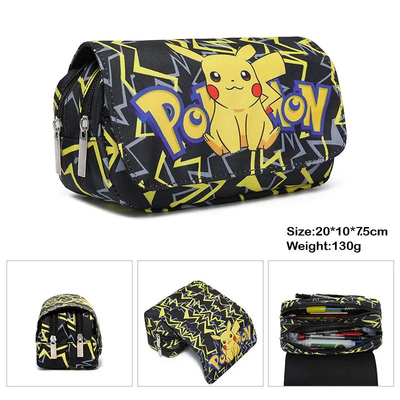 

Pikachu Children Pencil Case Pokemon Pencilcase School Supplies Cartoon Anime Student Stationery Pencil Bag Pen Storage Pouch
