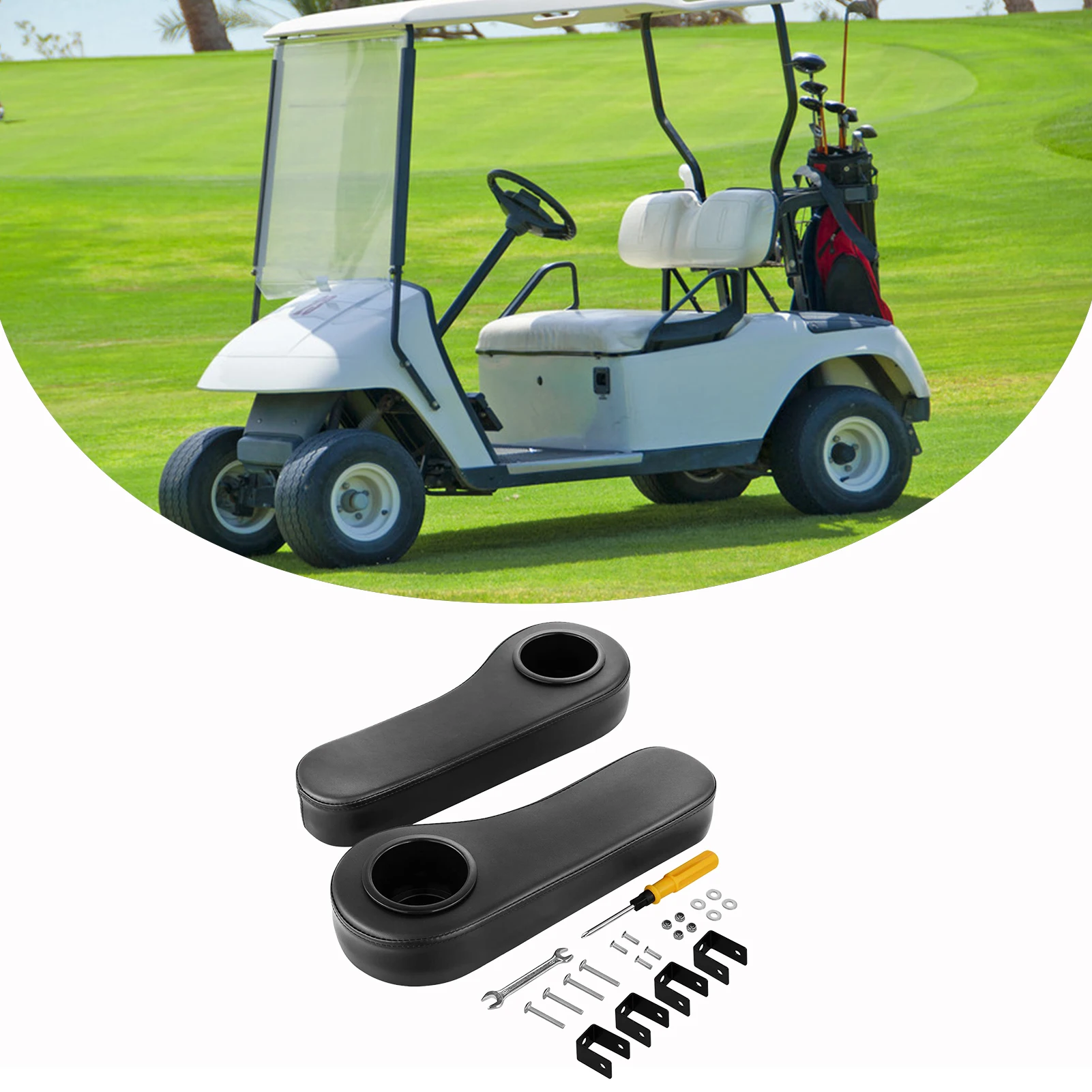 

Golf Cart Seat Cover Kit Golf Cart Accessories Rear Seat Armrest Cover For Yama-ha Club Car EZGO Golf Seat Cover Protect