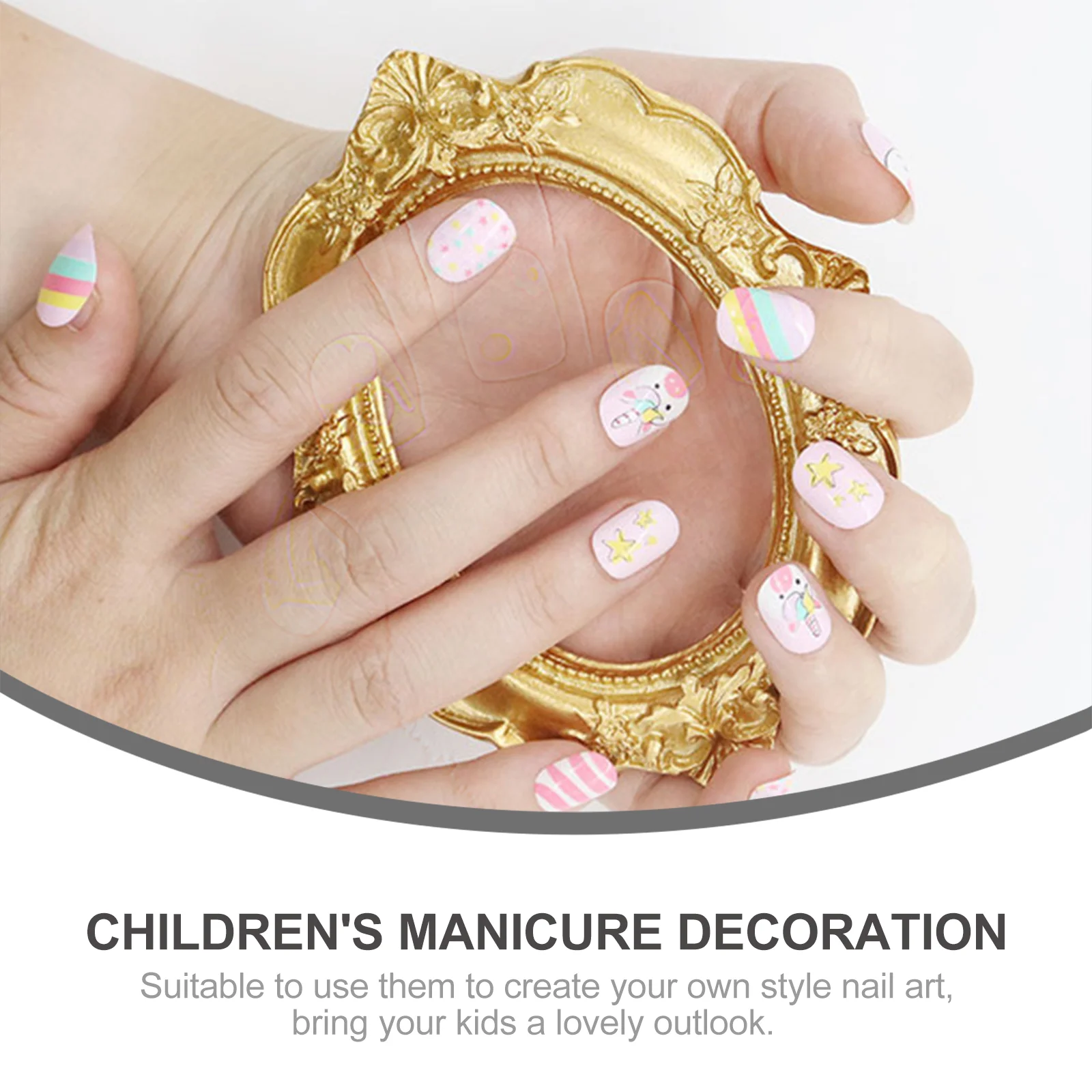 120 шт. лак для ногтей детские наклейки малышей полуотвержденные гелевые ногти