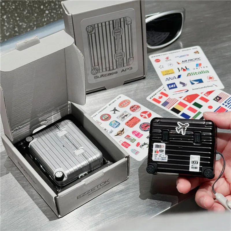 Чемодан чехол для телефона AirPods 1 2 3 Pro Pro2 беспроводные Bluetooth наушники MLAK наклейка