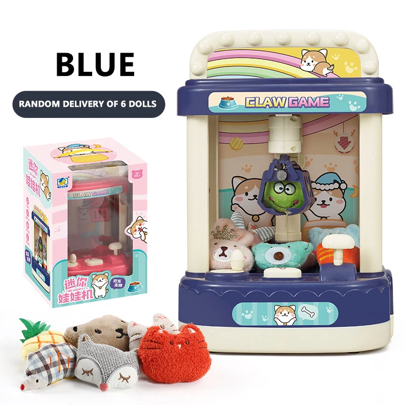 Coin Operated Game Machine Crane Machine Candy Doll Grabber Claw Arcade Machine Automatic Toy Kids Children Catcher Alarm Clock