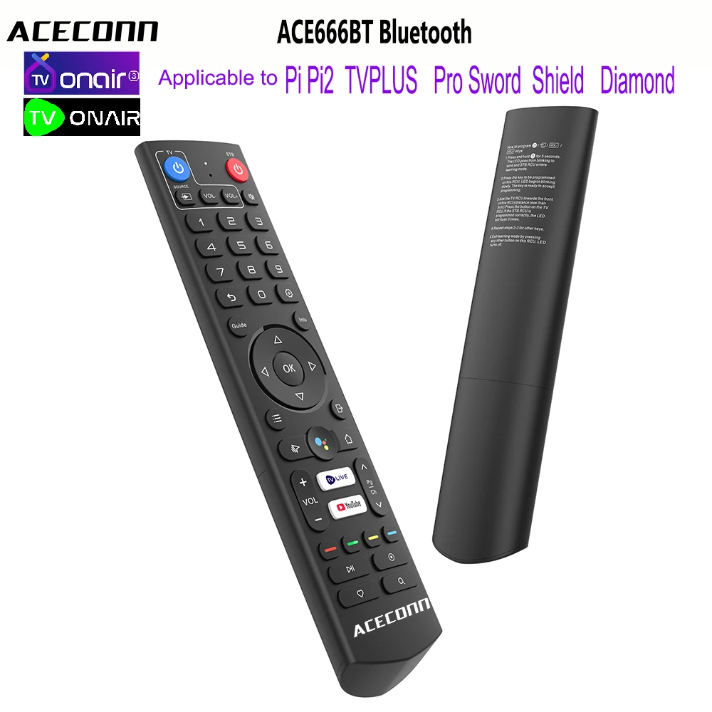 Фото Пульт дистанционного управления для Pi, TVPLUS Pro, Sword, Shield, Diamond ACECONN Sword IPTV Box TV plus pro TV Box Android и Linux Streaming Box №5