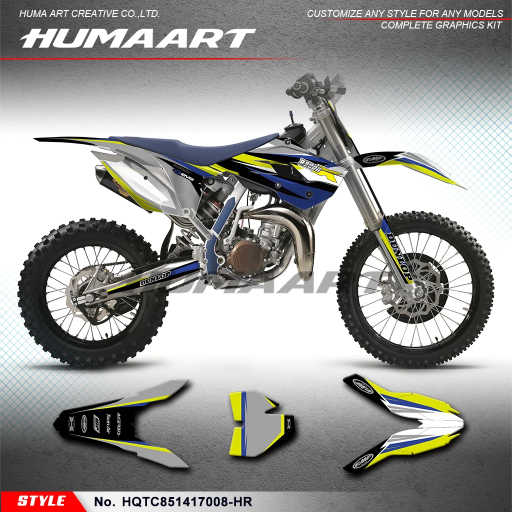 HUMMART клейкие наклейки виниловые графики для Husqvarna TC 85 2014 2015 2016 2017 HQTC851417008-HR
