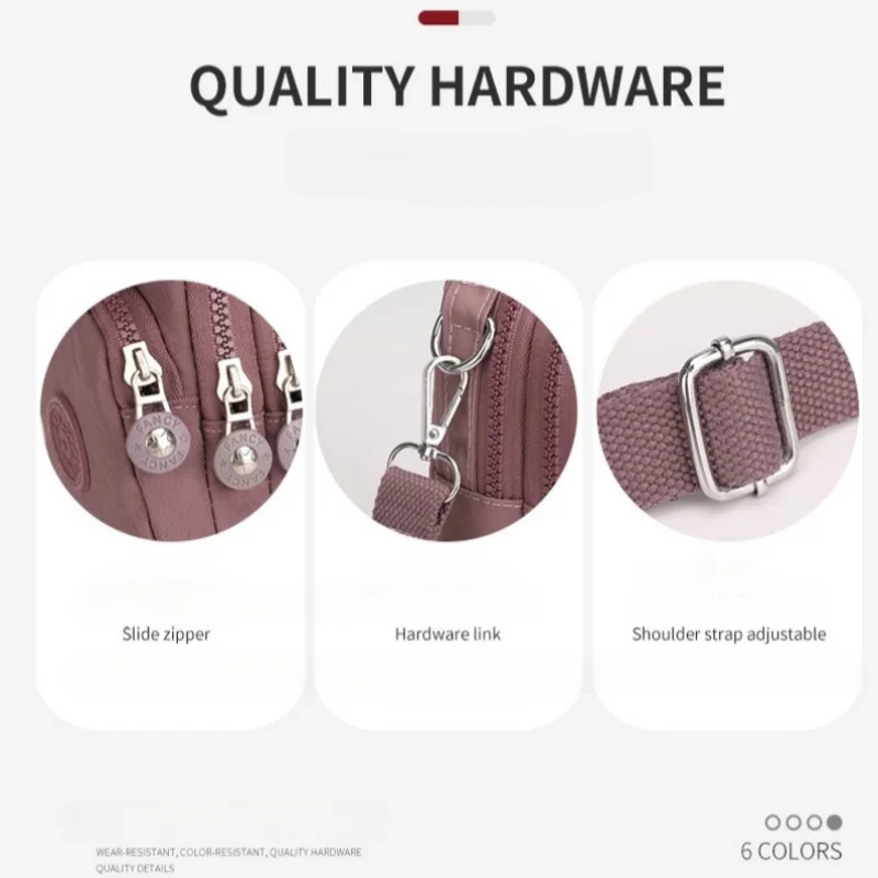 Fashion Crossbody Small Bag New Mini Handbag Casual Mobile Bag Outdoor Sports Versatile Nylon Zero Wallet