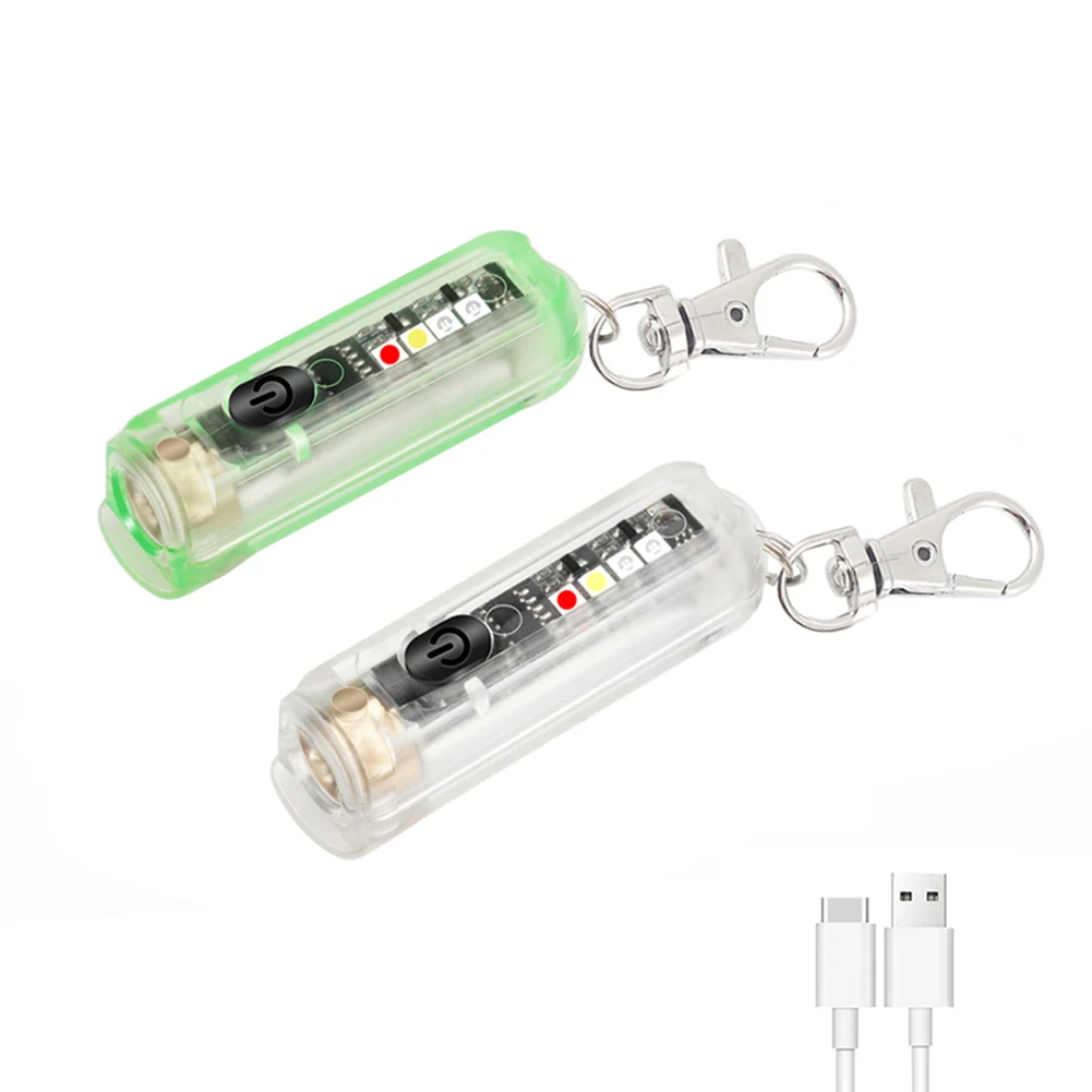 

Mini Keychain Pocket Torch USB Rechargeable LED Light Flashlight Lamp Waterproof for Emergency Outdoor Camping Survival EDC