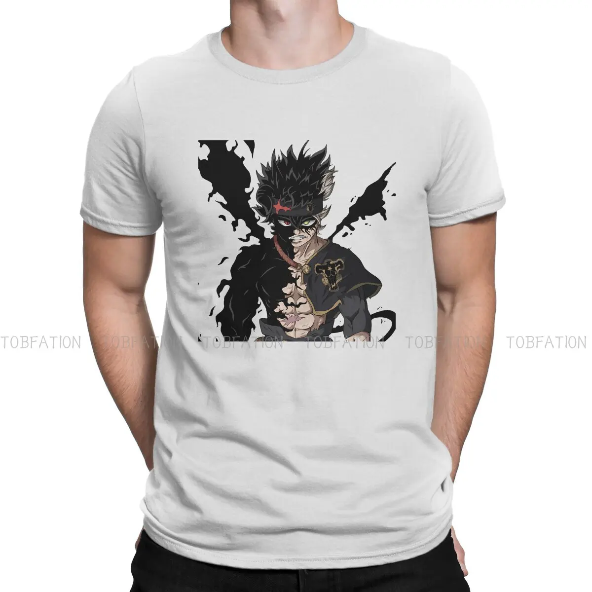 Demon King Asta Rage Black Clover Black Zora Ideale Anime Men T Shirt Cotton Alternative O-Neck Tee Shirt Harajuku Tops