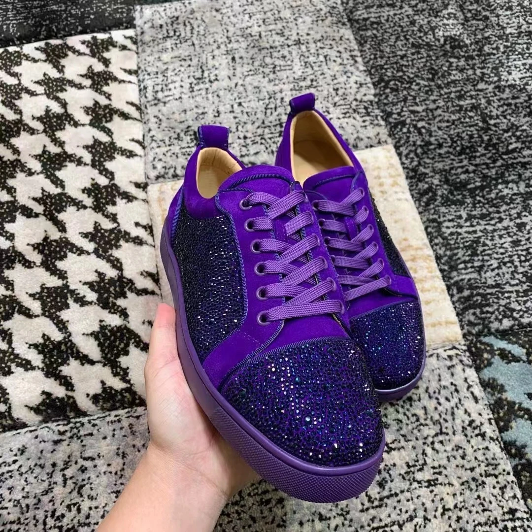 

Luxury Red Sole Shoes Men Women Flat Shoes Leather Shoes