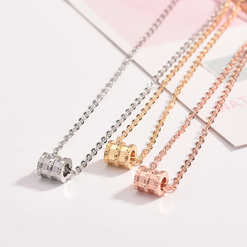 

18K Gold S925 Silver Necklace For Women Luxury Vintage Style Chain Pendant Aesthetic Vintage Korean Style Simple Fashion