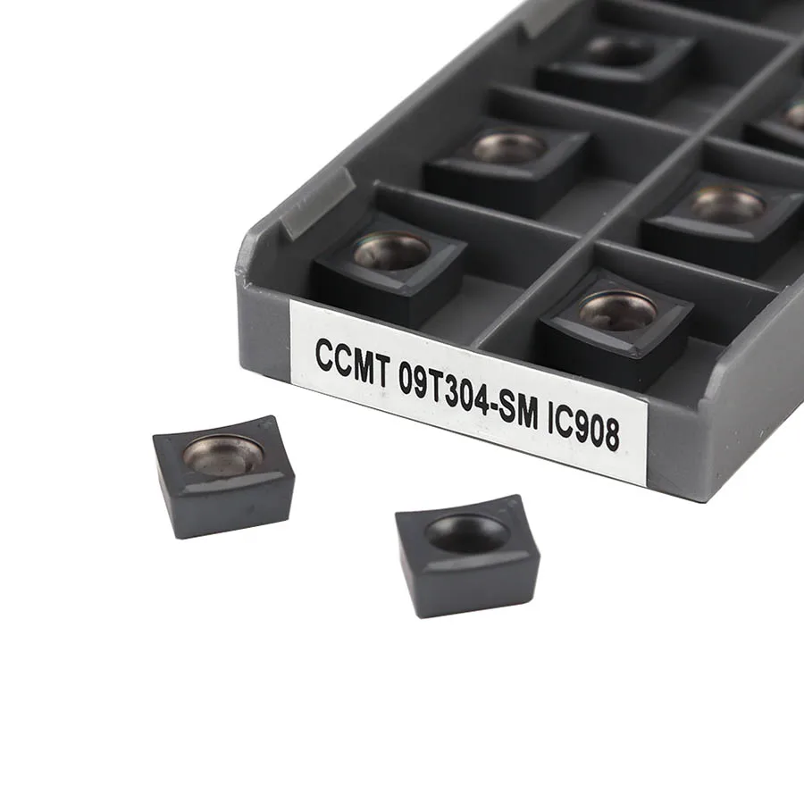 

CCMT09T304-SM CCMT09T308-SM IC907 IC908 CNC Lathe Blades High Quality Carbide Turning Inserts Boring Tools Blade Machining Steel