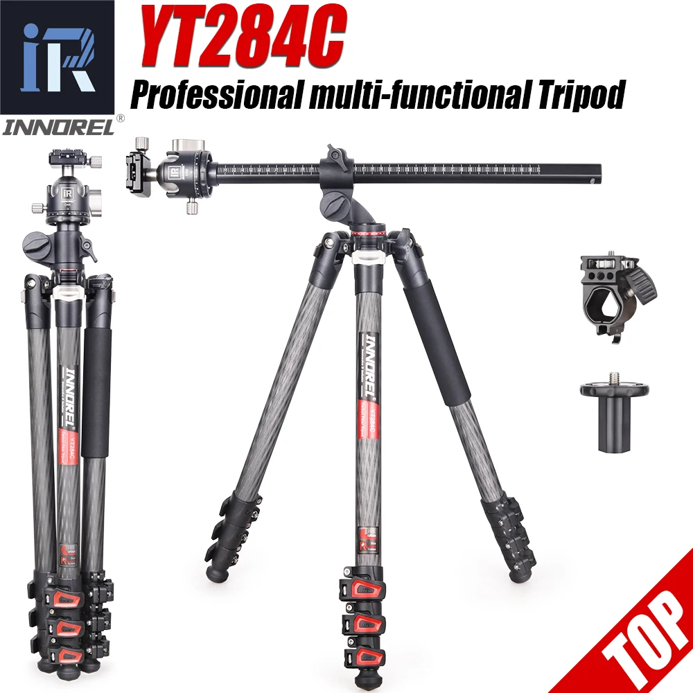 INNOREL YT284C Профессиональный карбоновый штатив для камеры с вращающейся
