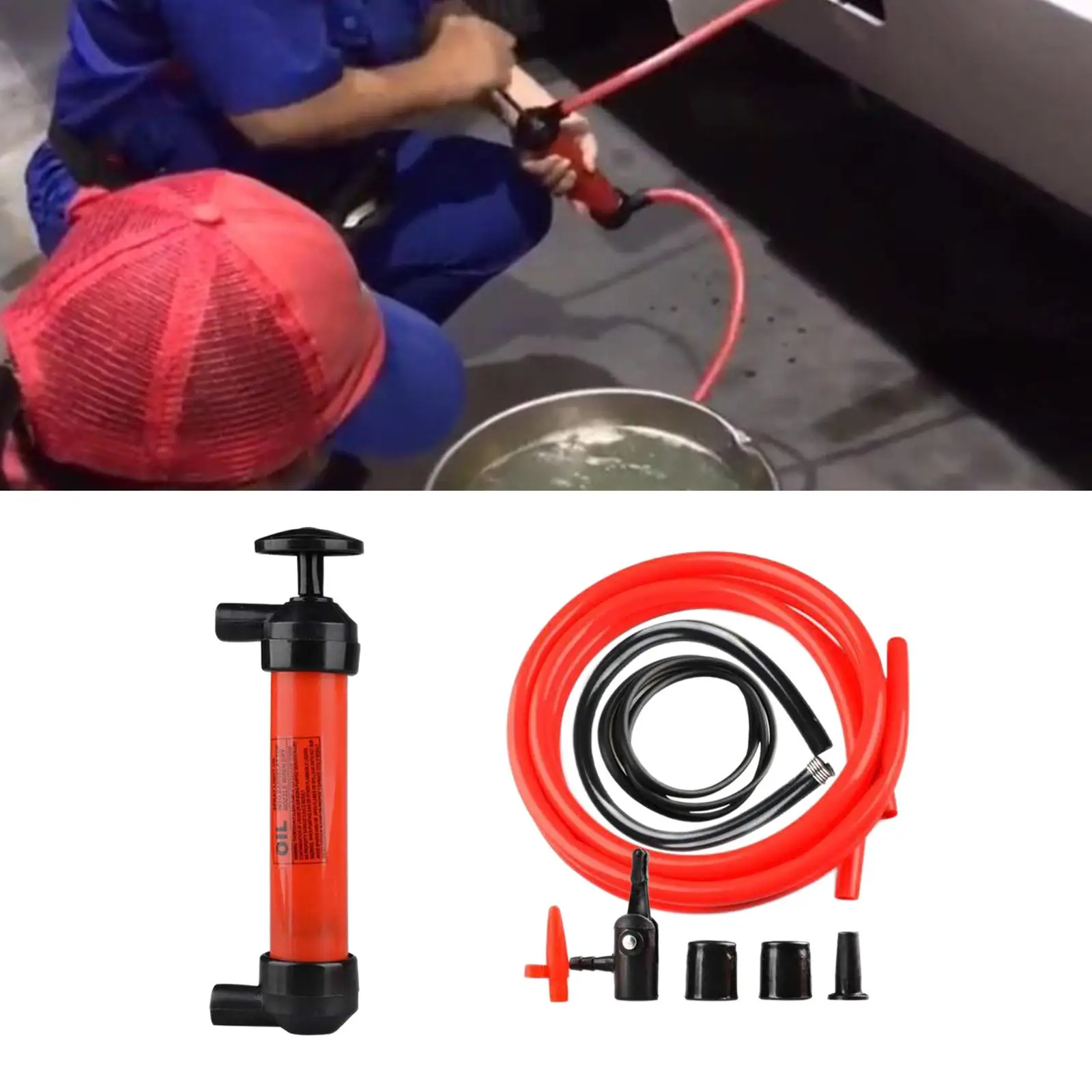 

Siphon Transfer Pump Kit Portable Fuel Extractor Suction Tool Fit for Water